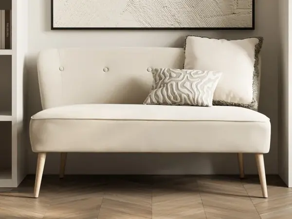 Image of LPD Beau Sand Fabric 2 Seater Sofa