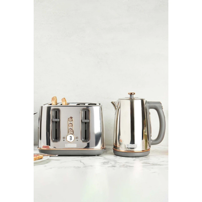 Image of Haden Haden 206817 Dorchester Kettle & 4 Slice Toaster - Chrome