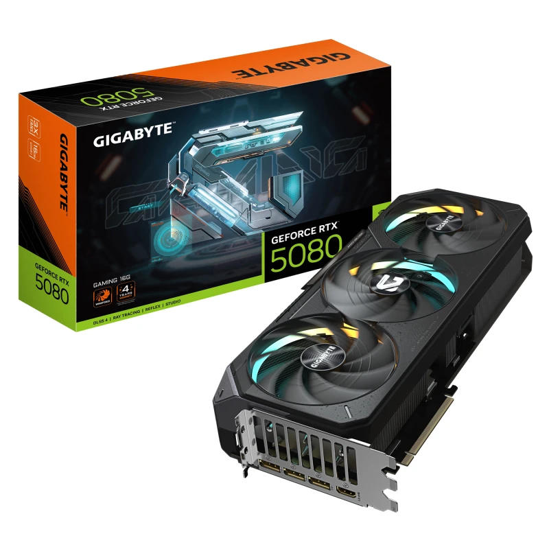 Image of Gigabyte GeForce RTX 5080 GAMING 16G Graphics Card - 16GB GDDR7. 256bi