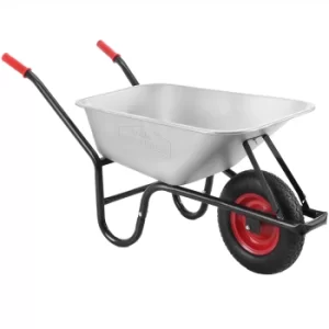 Image of Wheelbarrow Galvanised 100L 250kg with Pneumatic Tyre