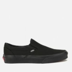 Image of Vans Classic Slip-On Canvas Trainers - Black - 10