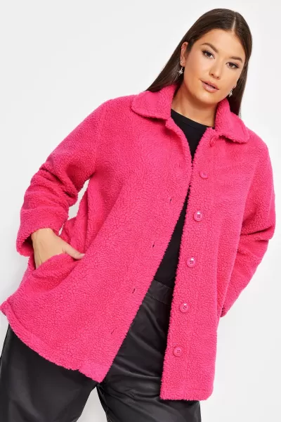 Image of Yours Teddy Fleece Hot Pink, Size 18, Women