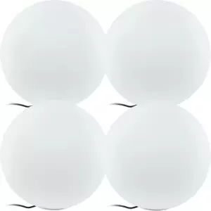 Image of 4 PACK IP65 Outdoor Garden Ball Light White Plastic 1x 40W E27 500mm Globe