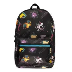 Image of POKEMON Characters All-Over Print Backpack, Black (BP100104POK)