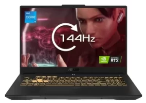Image of Asus Tuf F17 FX707ZC Gaming Laptop, Intel Core i5-12500H 2.5GHz, 8GB D