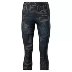 Image of Reebok Running Printed Leggings Womens - Black