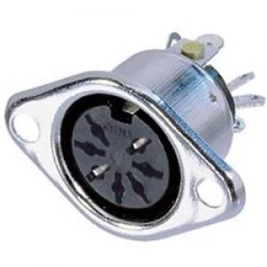 Image of DIN connector Sleeve socket straight pins Number of pins 7 Silver Neutrik NYS326