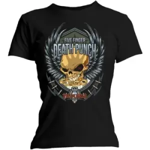 Image of Five Finger Death Punch - Trouble Ladies X-Large T-Shirt - Black