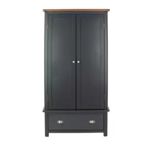 Image of Dunkeld 2 Door 1 Drawer Wardrobe, Blue