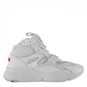 Image of Ellesse Mid Top Trainers - White Mono