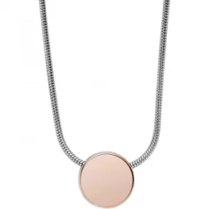 Image of Ladies Skagen Two-Tone Steel and Rose Plate Elin Necklace