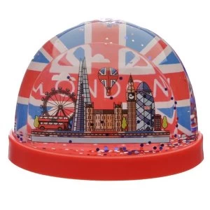 Image of London Union Jack Medium Glitter Snow Storm