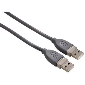 Image of Hama USB 2.0 Cable (A-A), shielded, 1.80 m, grey