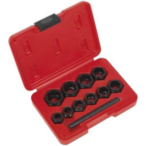 Image of Sealey 10 Piece Spanner Type Bolt Extractor Set