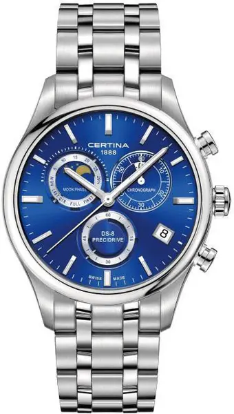 Image of Certina Watch DS-8 Chrono Moon Phase - Blue CRT-443