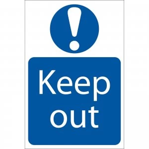 Image of Draper Keep Out Sign 200mm 300mm Standard