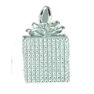 Image of Premier Diamante Christmas Square (10cm) (Silver)