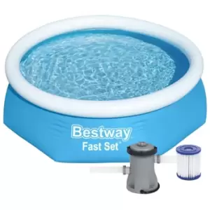 Image of BestWay 8ft x 24" Fast Set Above Ground Swimming Pool With Filter