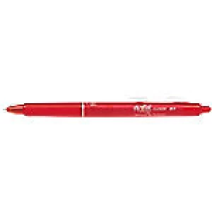 Image of Pilot FriXion Ball Clicker Gel Rollerball Pen Erasable Medium 0.35mm Red Pack of 12