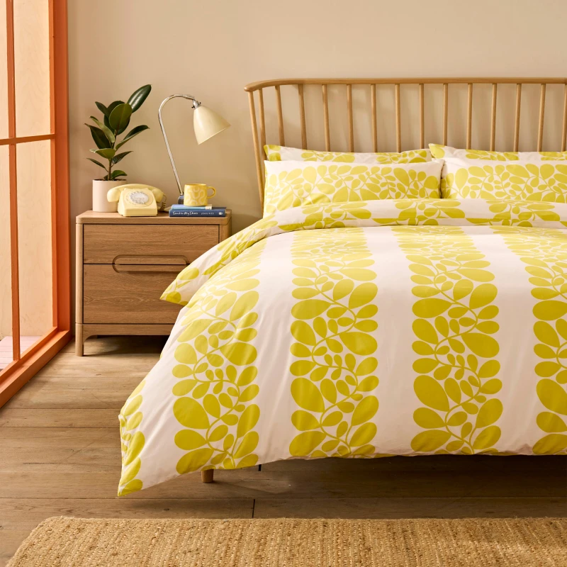 Image of Orla Kiely Sycamore Stripe Duvet Cover Bedding Set Charcoal