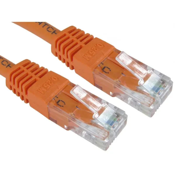 Image of Cables Direct 0.25m CAT6 Patch Cable (Orange)