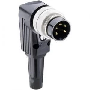 Image of DIN connector Plug right angle Number of pins 4 Silver Lumberg WSV 40