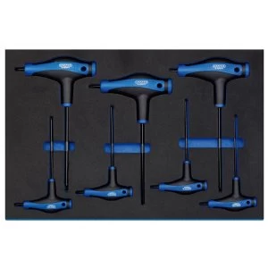Image of Draper 'T' Handle TX-STAR Key Set In 3/4 Drawer EVA Insert Tray (7 Piece)