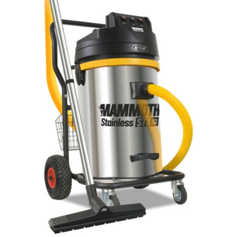 Image of V-Tuf Mammoth Stainless 2.4Kw 240V 80L Wet & Dry Twin Motor Industrial Vacuum Cleaner - Auto Pump Out