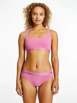 Image of Calvin Klein Modern Structure Unlined Bralette - Pink, Size S, Women