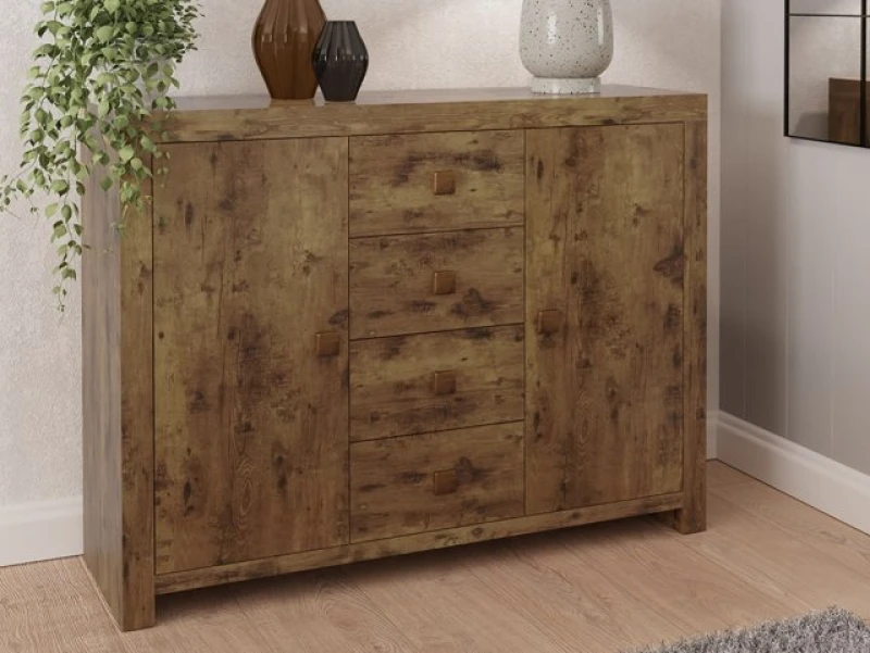 Image of GFW GFW Jakarta 2 Door 4 Drawer Sideboard - Mango Wood Effect