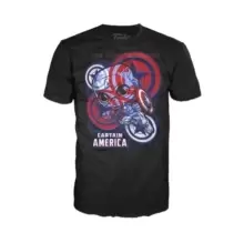 Image of Funko Marvel Pop & Tee - Captain America (Medium)