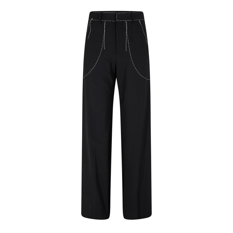 Image of Off White Stitch Zip Trousers Black/White male L