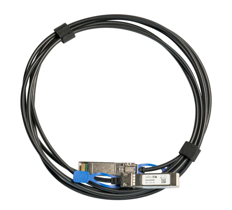 Image of Mikrotik XS+DA0003 InfiniBand/fibre optic cable 3m SFP/SFP+/SFP28 Bla