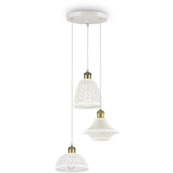 Image of Ideal Lux Lugano - 3 Light Cluster Ceiling Pendant White