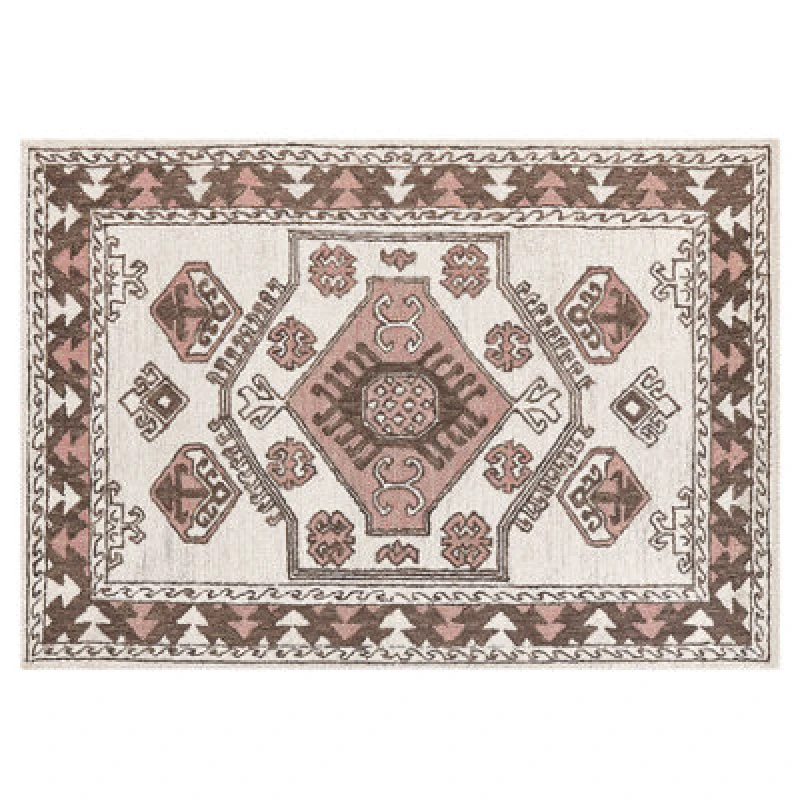 Image of Beliani Rug Tomarza Multicolour 140 X 200 Cm Wool