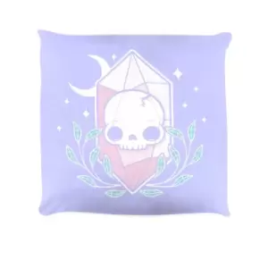 Image of Grindstore Pastel Goth Skull Filled Cushion (One Size) (Lilac)