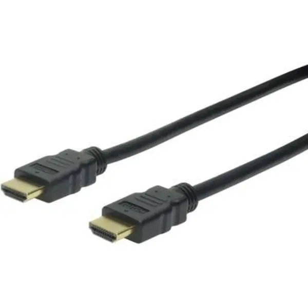 Image of Digitus HDMI Cable HDMI-A plug, HDMI-A plug 5m Black AK-330107-050-S Audio Return Channel, gold plated connectors HDMI cable AK-330107-050-S