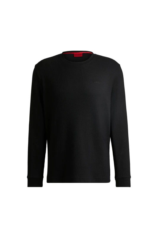 Image of HUGO HUGO Austin Long Sleeve Shirt Black Black