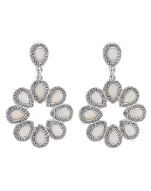 Image of Mood Silver Teardrop Link Drop Earrings