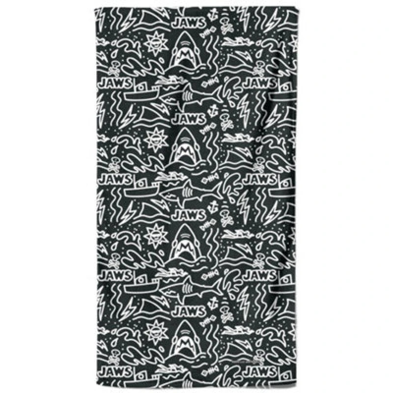 Image of Zavvi Jaws Doodle Pattern Beach Towel