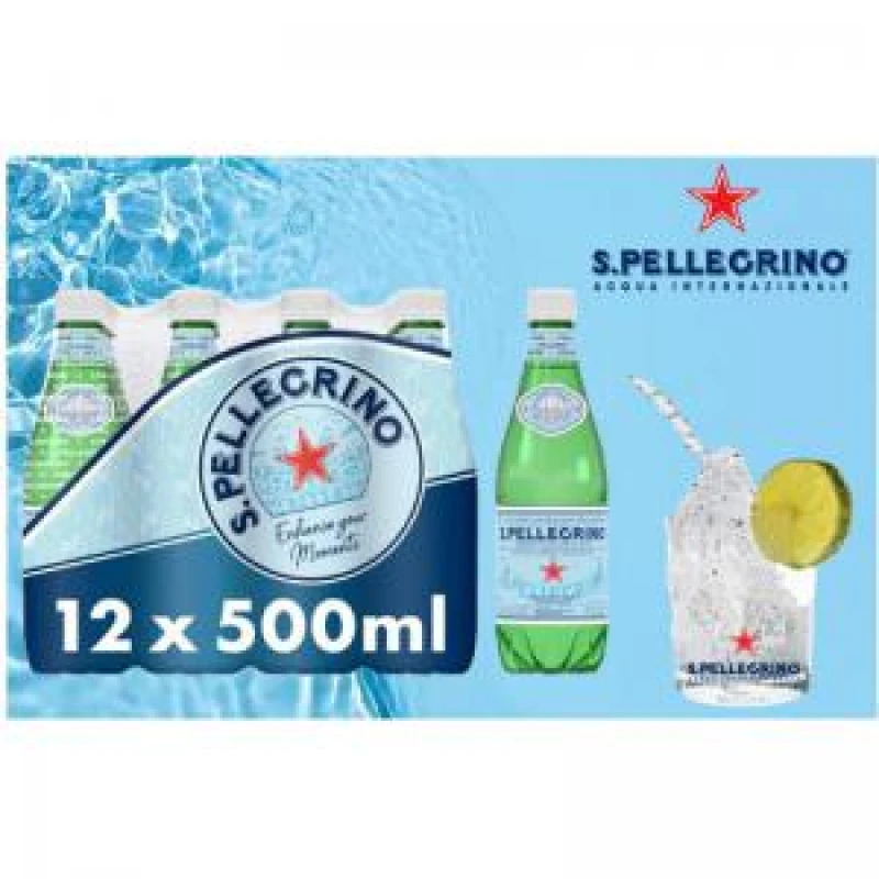 Image of San Pellegrino Sparkling Natural Mineral Water, 12 x 500ml