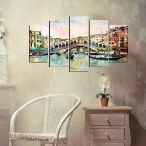 Image of 5MF-23 Multicolor Decorative MDF Painting (5 Pieces)