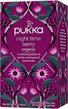 Image of Pukka Organic Night Time Berry Herbal Tea - 20 Bags