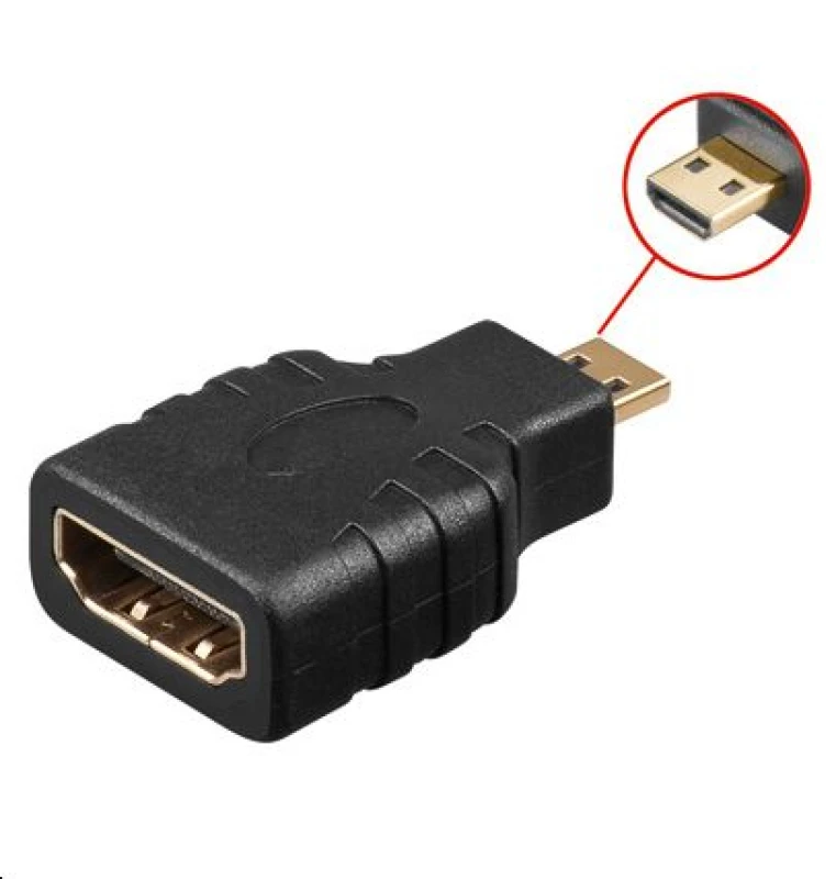 Image of Microconnect HDM19F19MM cable gender changer Micro HDMI HDMI Black