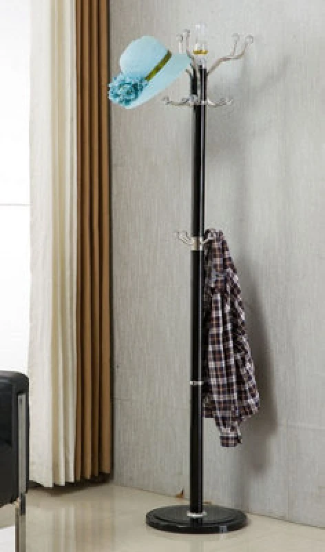 Image of Modernique Modernique Metallo Metal and transparent Tube 185cm High Coat Rack with Heavy Sturdy 38cm Base. in Black One Size Unisex 4673802623