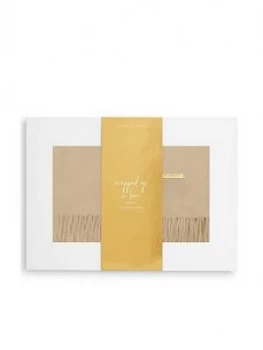 Image of Katie Loxton Thick Plain Scarf - Caramel