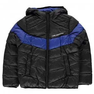 Image of KARL LAGERFELD Junior Boys Puffer Jacket - Black 09B