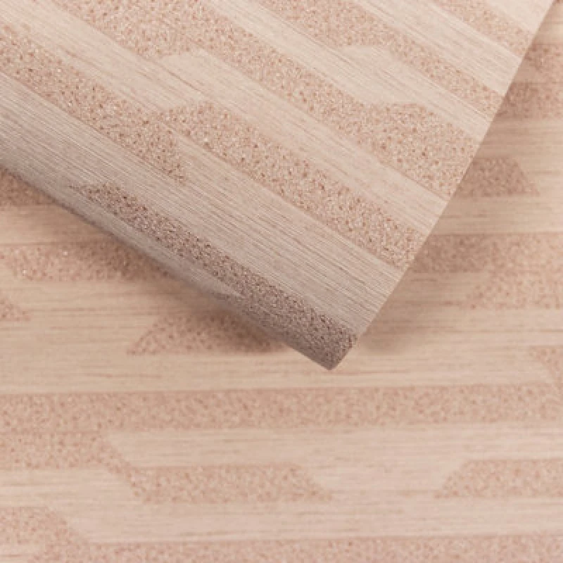 Image of Grandeco Boutique Dioret Stacked Stones Luxury Weight Embossed Wallpaper, Blush Pink