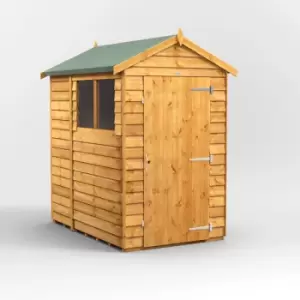Image of 6x4 Power Overlap Apex Garden Shed