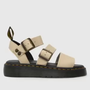 Image of Dr Martens Beige Gryphon Quad Sandals